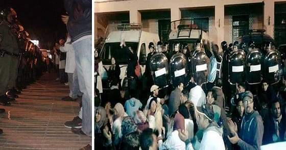 فـي اليـوم العالمـــــــي لحقـوق الإنسـان الأمـن يمنـع أطـر تربويـة بالقـوة مـن الإعتصــــــــام