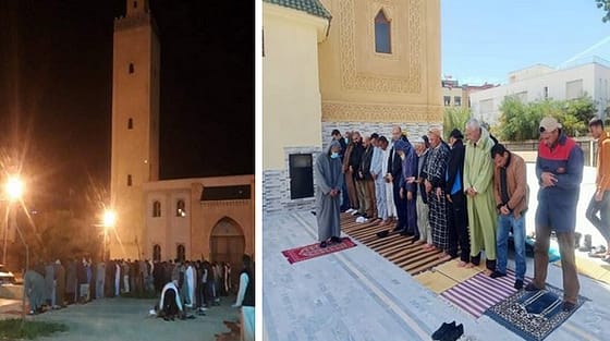 صلاة التراويح خارج المسجد تحت البرد القارس.. وساكنة “أولاد زعير” بعين العودة تطالب بتعجيل فتح مسجد الحي في وجه المصلين